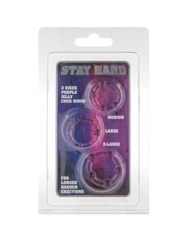 SEVEN CREATIONS - JUEGO TRES ANILLOS PENE LILA