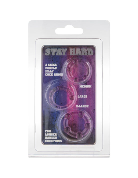 SEVEN CREATIONS - JUEGO TRES ANILLOS PENE LILA