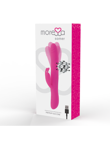 MORESSA Somer - Vibrador Rotador Perlado con Potente Vibración Premium en Silicona 100% Segura para el Cuerpo