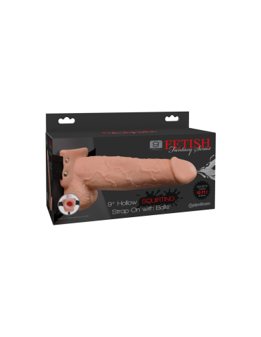 FETISH FANTASY SERIES - ARNÉS CON PENE REALÍSTICO EYACULADOR 22,9CM