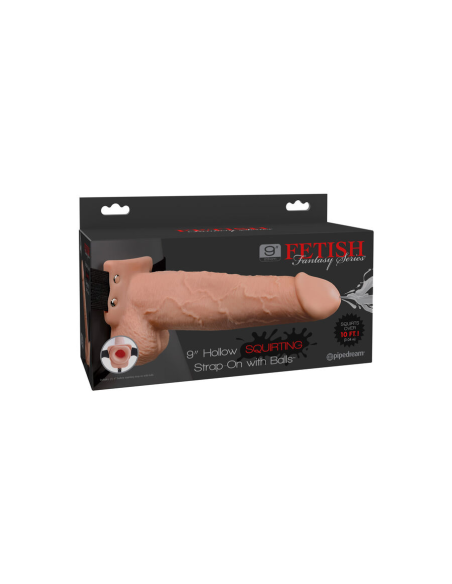 FETISH FANTASY SERIES - ARNÉS CON PENE REALÍSTICO EYACULADOR 22,9CM