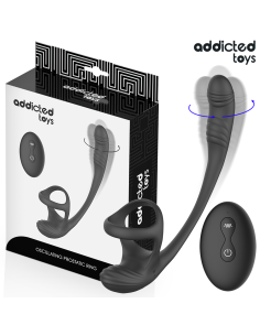 ADDICTED TOYS - PLUG ANAL VIBRACIÓN Y WAVING 360º Y ESTIMULADOR TESTÍCULOS