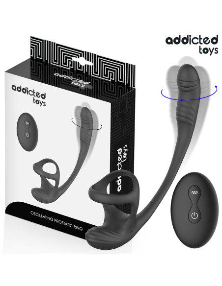 ADDICTED TOYS - PLUG ANAL VIBRACIÓN Y WAVING 360º Y ESTIMULADOR TESTÍCULOS
