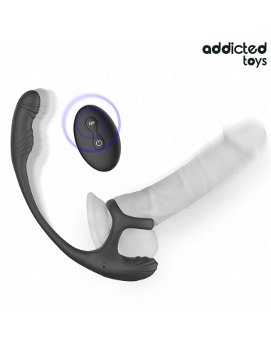 ADDICTED TOYS - PLUG ANAL VIBRACIÓN Y WAVING 360º Y ESTIMULADOR TESTÍCULOS