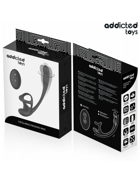 ADDICTED TOYS - PLUG ANAL VIBRACIÓN Y WAVING 360º Y ESTIMULADOR TESTÍCULOS
