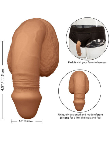 CALEXOTICS - PACKING PENIS PENE DE SILICONA 12.75CM CARAMELO