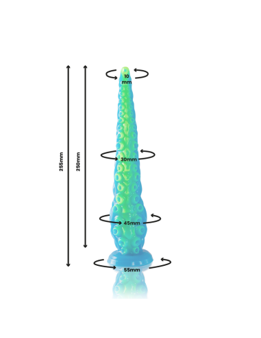 EPIC - SCYLLA DILDO TENTÁCULO FINO FLUORESCENTE TAMAÑO PEQUEÑO
