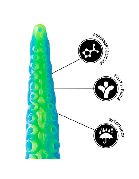 EPIC - SCYLLA DILDO TENTÁCULO FINO FLUORESCENTE TAMAÑO PEQUEÑO