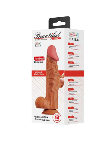 BAILE - BURAQ DILDO REALÍSTICO 24 CM NATURAL