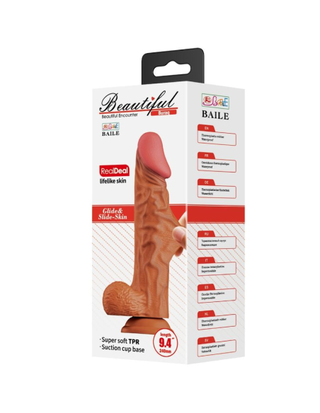 BAILE - BURAQ DILDO REALÍSTICO 24 CM NATURAL
