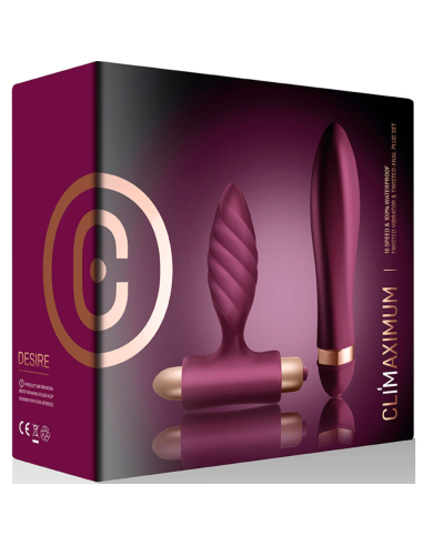 CLIMAXIMUM - DESIRE KIT VIBRADOR PLUG ANAL TRENZADO