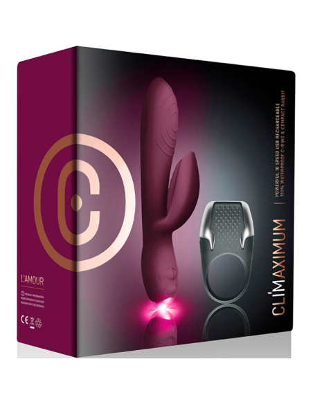 CLIMAXIMUM - LAMOUR KIT VIBRADOR RABBIT ANILLO PENE LED