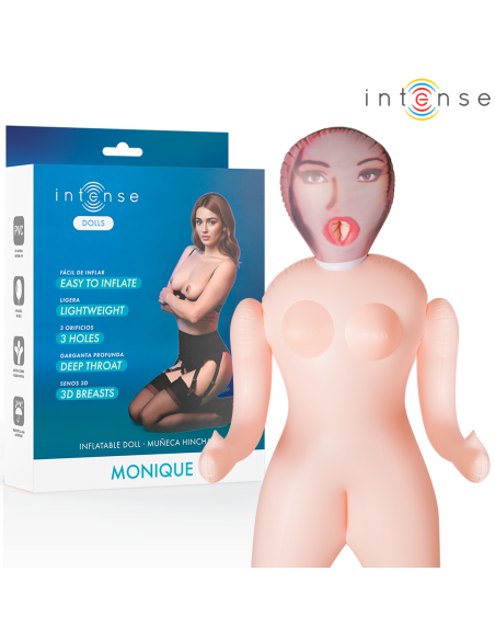 INTENSE DOLLS - MONIQUE MUÑECA HINCHABLE CON TRES ORIFICIOS