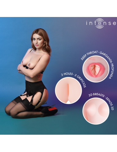 INTENSE DOLLS - MONIQUE MUÑECA HINCHABLE CON TRES ORIFICIOS