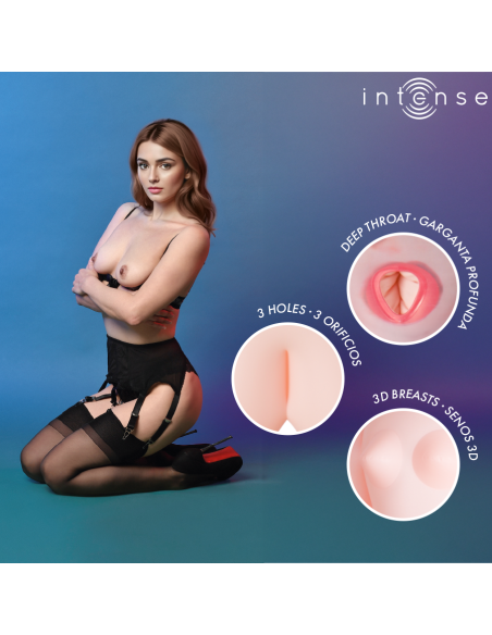 INTENSE DOLLS - MONIQUE MUÑECA HINCHABLE CON TRES ORIFICIOS