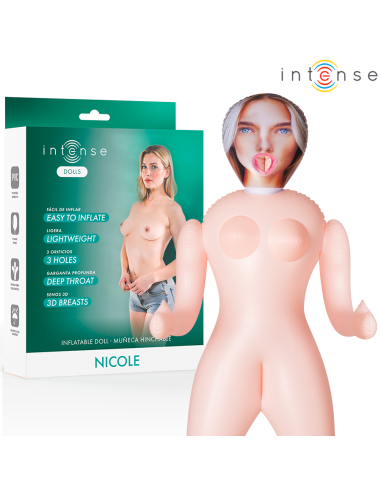INTENSE DOLLS - NICOLE MUÑECA HINCHABLE CON TRES ORIFICIOS