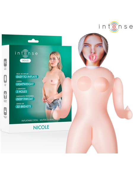 INTENSE DOLLS - NICOLE MUÑECA HINCHABLE CON TRES ORIFICIOS