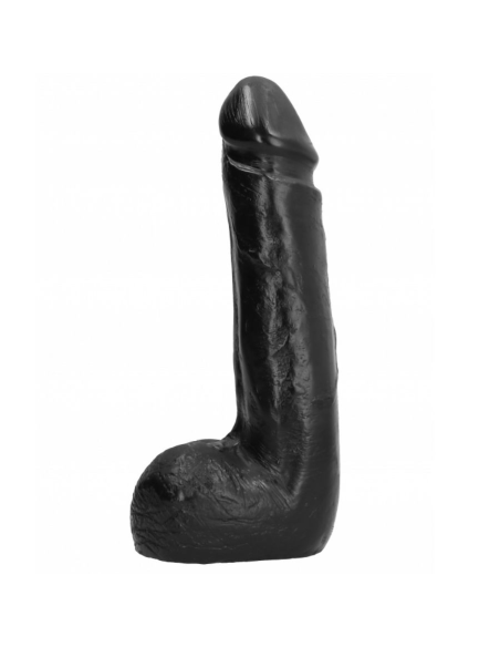 ALL BLACK - DILDO REALÍSTICO NEGRO SUAVE 20 CM