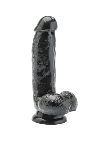 GET REAL - DILDO 12 CM CON TESTÍCULOS NEGRO