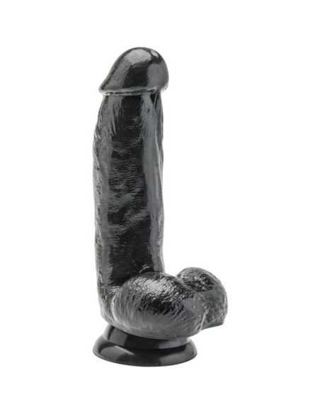 GET REAL - DILDO 12 CM CON TESTÍCULOS NEGRO