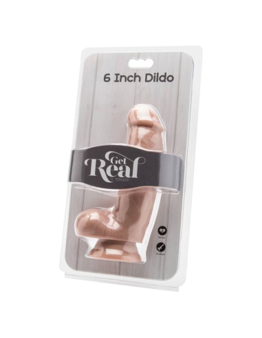 GET REAL - DILDO 12 CM CON TESTÍCULOS NATURAL
