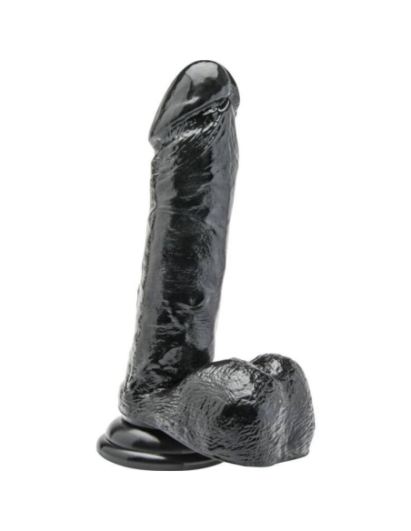 GET REAL - DILDO 18 CM CON TESTÍCULOS NEGRO
