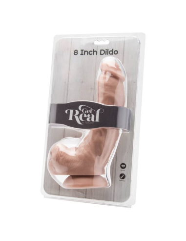 GET REAL - DILDO 20,5 CM CON TESTÍCULOS NATURAL