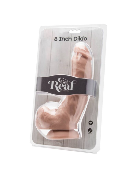GET REAL - DILDO 20,5 CM CON TESTÍCULOS NATURAL