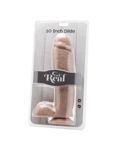 GET REAL - DILDO 25,5 CM CON TESTÍCULOS NATURAL