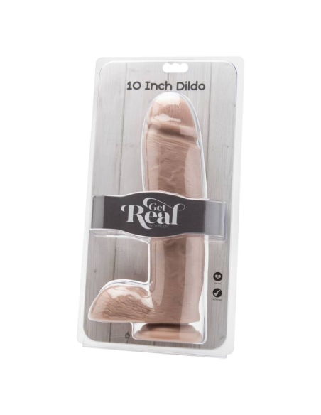 GET REAL - DILDO 25,5 CM CON TESTÍCULOS NATURAL