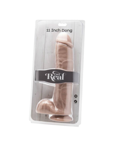GET REAL - DILDO 28 CM CON TESTÍCULOS NATURAL