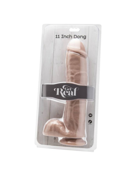 GET REAL - DILDO 28 CM CON TESTÍCULOS NATURAL