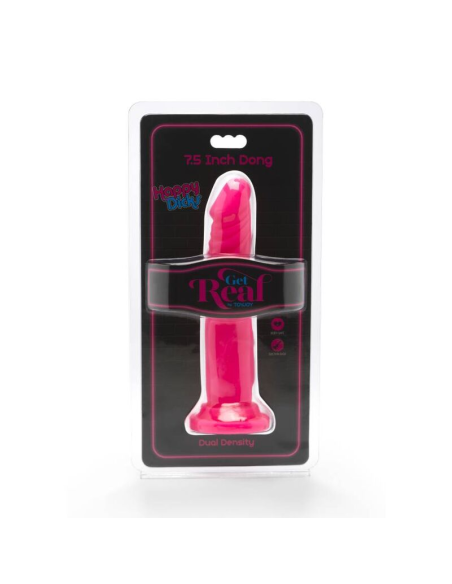 GET REAL - HAPPY DICKS DONG 19 CM ROSA