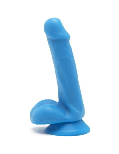 GET REAL - HAPPY DICKS DILDO 12 CM CON TESTÍCULOS AZUL