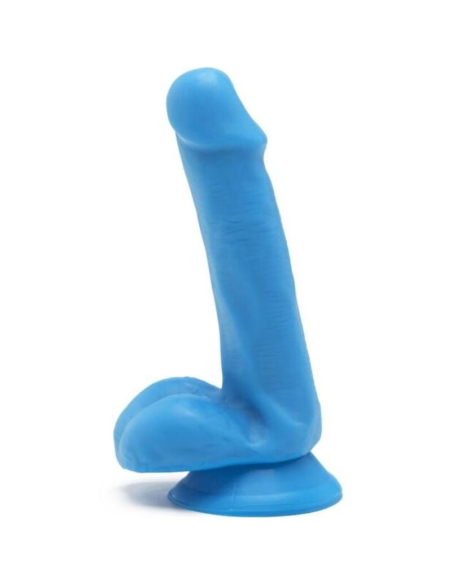 GET REAL - HAPPY DICKS DILDO 12 CM CON TESTÍCULOS AZUL