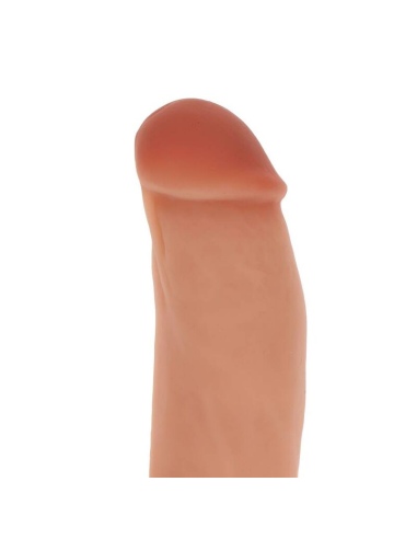 GET REAL - DILDO SILICONA 18 CM CON TESTÍCULOS NATURAL