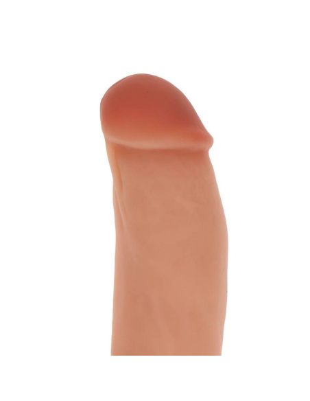 GET REAL - DILDO SILICONA 18 CM CON TESTÍCULOS NATURAL