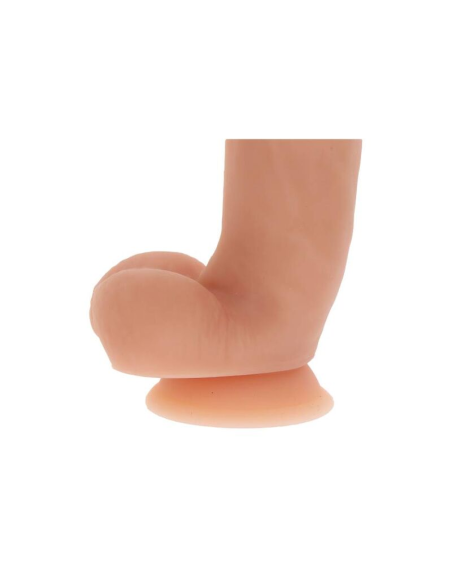 GET REAL - DILDO SILICONA 18 CM CON TESTÍCULOS NATURAL