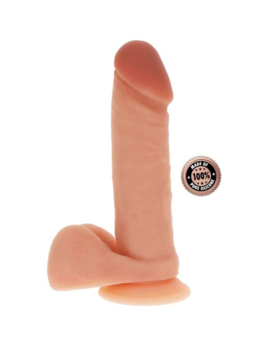 GET REAL - DILDO SILICONA 20,5 CM CON TESTÍCULOS NATURAL