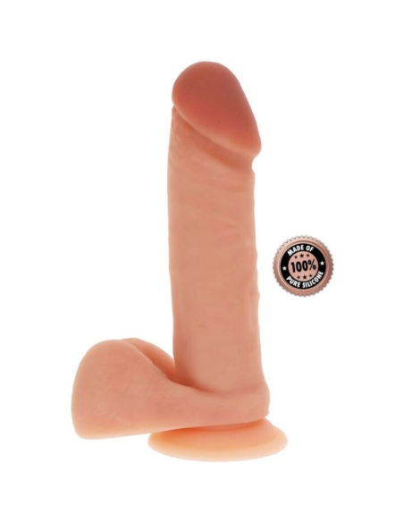 GET REAL - DILDO SILICONA 20,5 CM CON TESTÍCULOS NATURAL