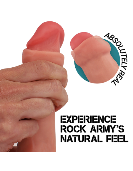 ROCKARMY - FOX DILDO REALISTA DDUAL DENSITY LIQUID SILICONE 19 CM -O- 3.2 CM
