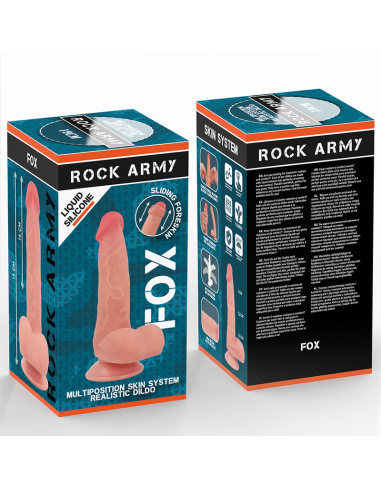 ROCKARMY - FOX DILDO REALISTA DDUAL DENSITY LIQUID SILICONE 19 CM -O- 3.2 CM