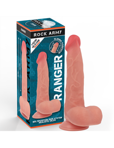 ROCKARMY - RANGER DILDO REALISTA DUAL DENSITY LIQUID SILICONE 22 CM -O- 3.6 CM