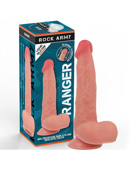 ROCKARMY - RANGER DILDO REALISTA DUAL DENSITY LIQUID SILICONE 22 CM -O- 3.6 CM