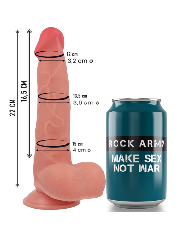 ROCKARMY - RANGER DILDO REALISTA DUAL DENSITY LIQUID SILICONE 22 CM -O- 3.6 CM