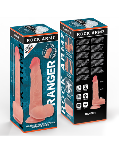 ROCKARMY - RANGER DILDO REALISTA DUAL DENSITY LIQUID SILICONE 22 CM -O- 3.6 CM