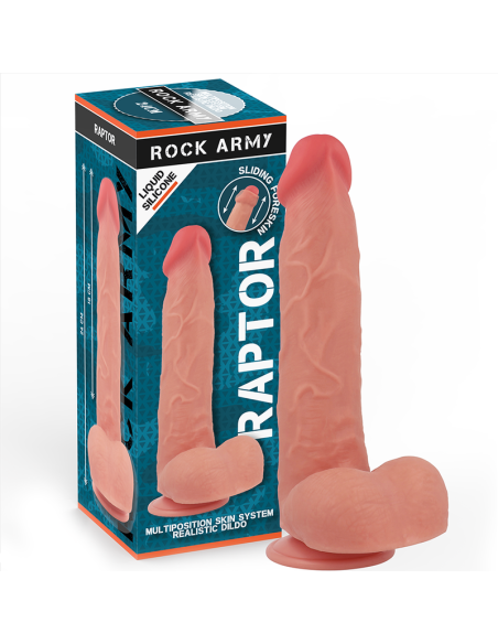 ROCKARMY - RAPTOR DILDO REALISTA DUAL DENSITY LIQUID SILICONE 24 CM -O- 4.4 CM