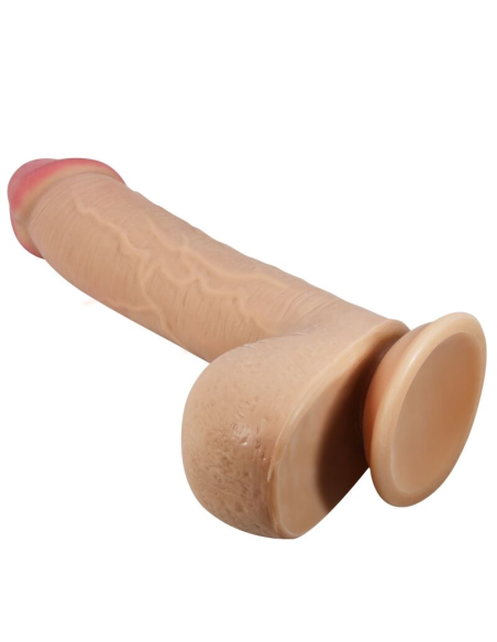 PRETTY LOVE - SLIDING SKIN SERIES DILDO REALÍSTICO CON VENTOSA PIEL DESLIZANTE NATURAL 23.4 CM