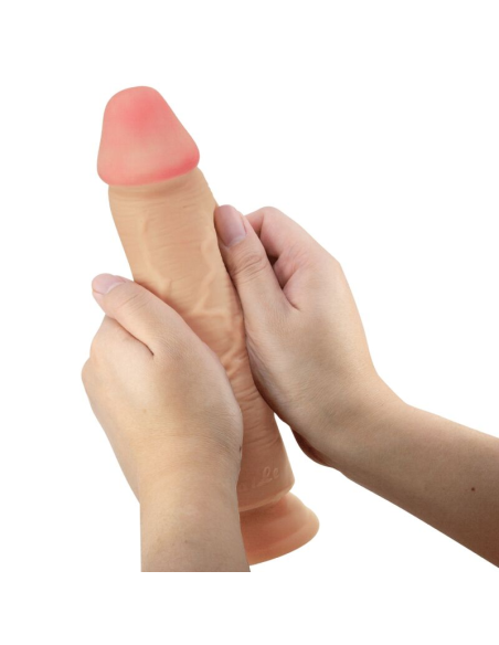 PRETTY LOVE - SLIDING SKIN SERIES DILDO REALÍSTICO CON VENTOSA PIEL DESLIZANTE NATURAL 23.4 CM