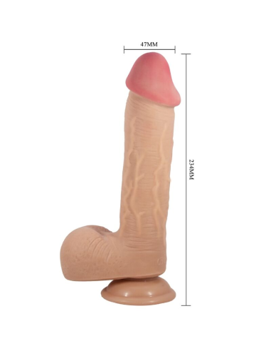 PRETTY LOVE - SLIDING SKIN SERIES DILDO REALÍSTICO CON VENTOSA PIEL DESLIZANTE NATURAL 23.4 CM